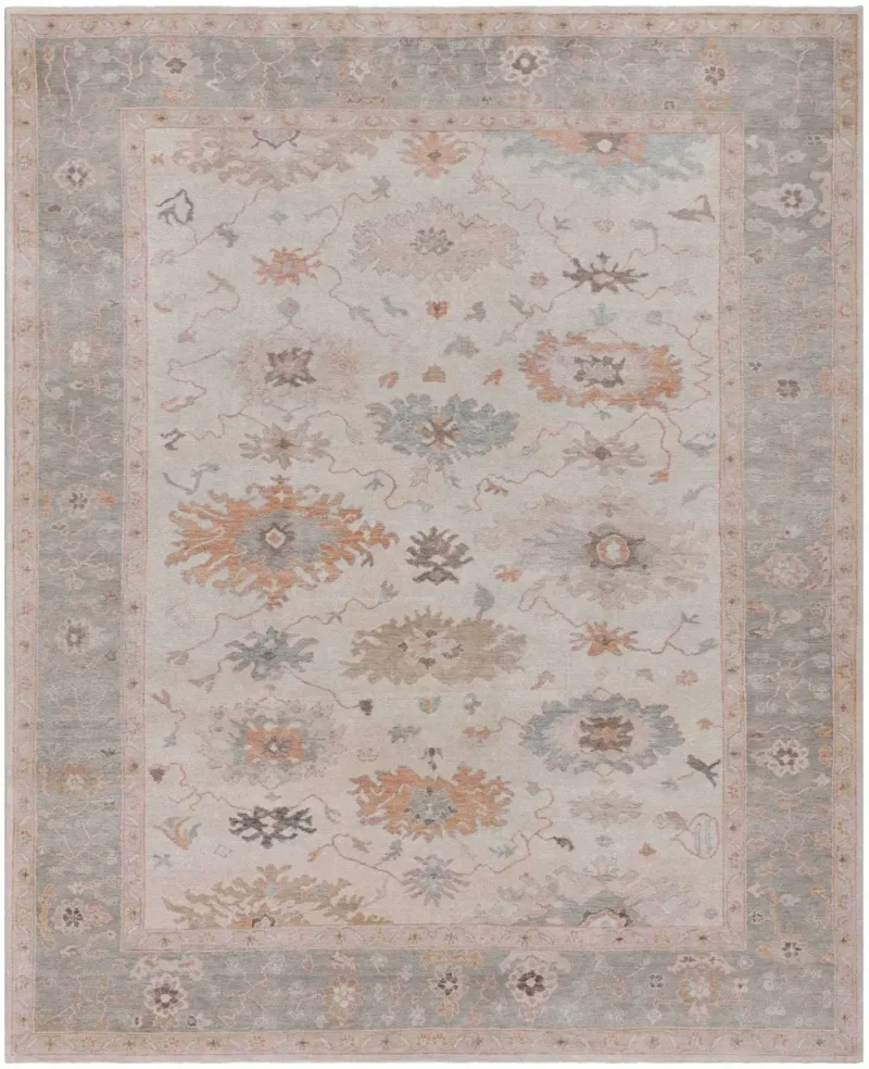 Indian Wool Oushak Beige  -  9' 2'' x  11' 9''