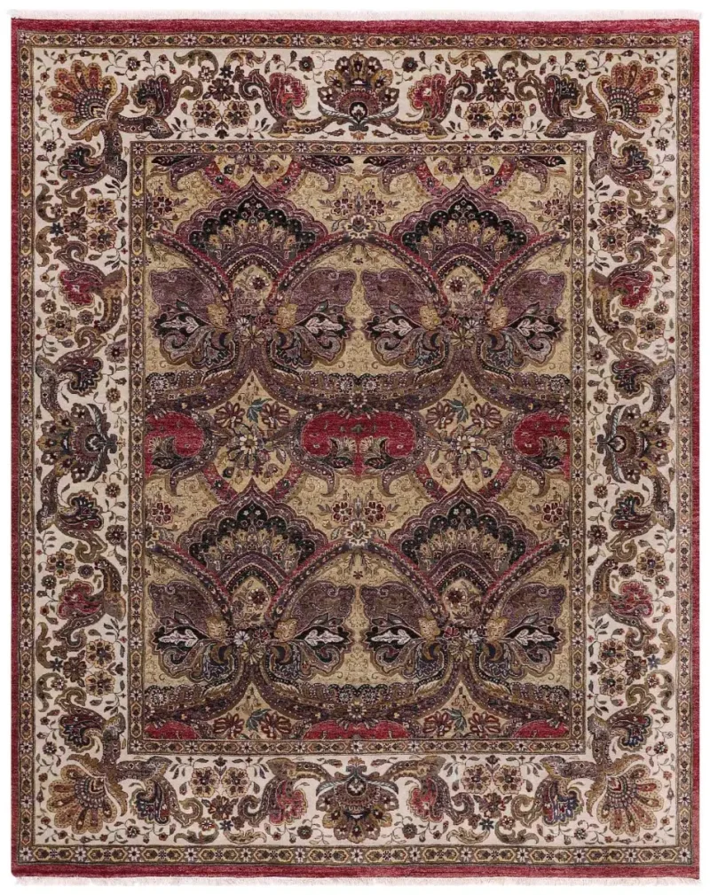 Indian Wool Polonaise Multi/Red  -  7' 11'' x  9' 10''