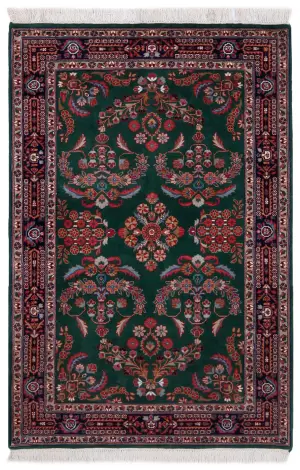 Indian Wool Sarough Blue - 4' x 6'