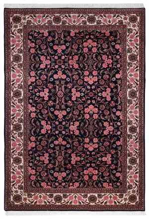 Indian Wool Sarough Ivory - 6' 3'' x 9'