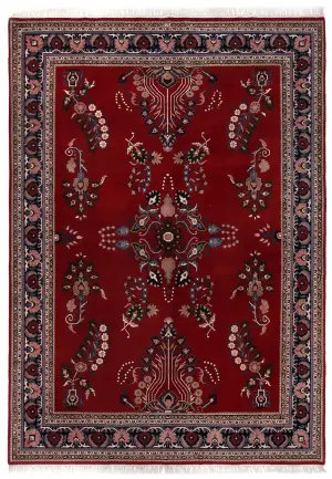Indian Wool Sarough Navy - 8' 10'' x 12' 1''