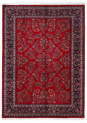 Indian Wool Sarough Navy - 9' x 12' 3''