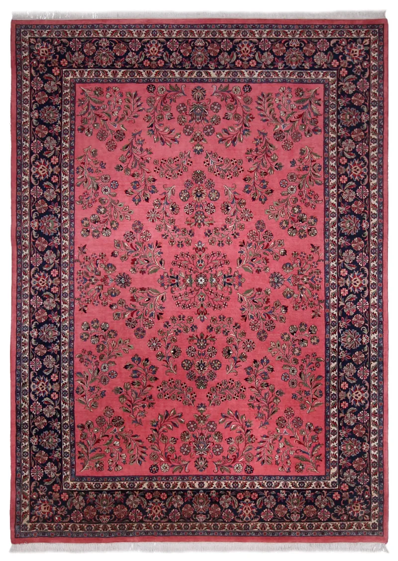 Indian Wool Sarough Navy  -  9' 1'' x  12' 7''