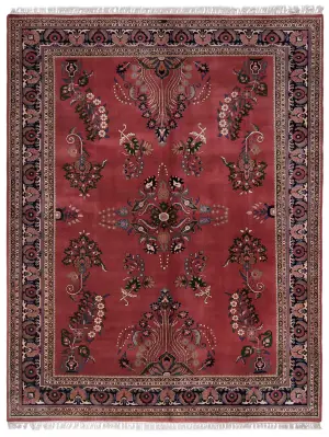 Indian Wool Sarough Salmon - 9' x 11' 7''