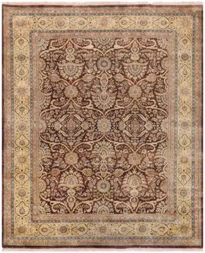 Indian Wool Sarouk Brown/Gold - 8' x 10'