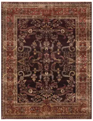 Indian Wool Sarouk Brown/Rust - 8' 3'' x 10' 8''