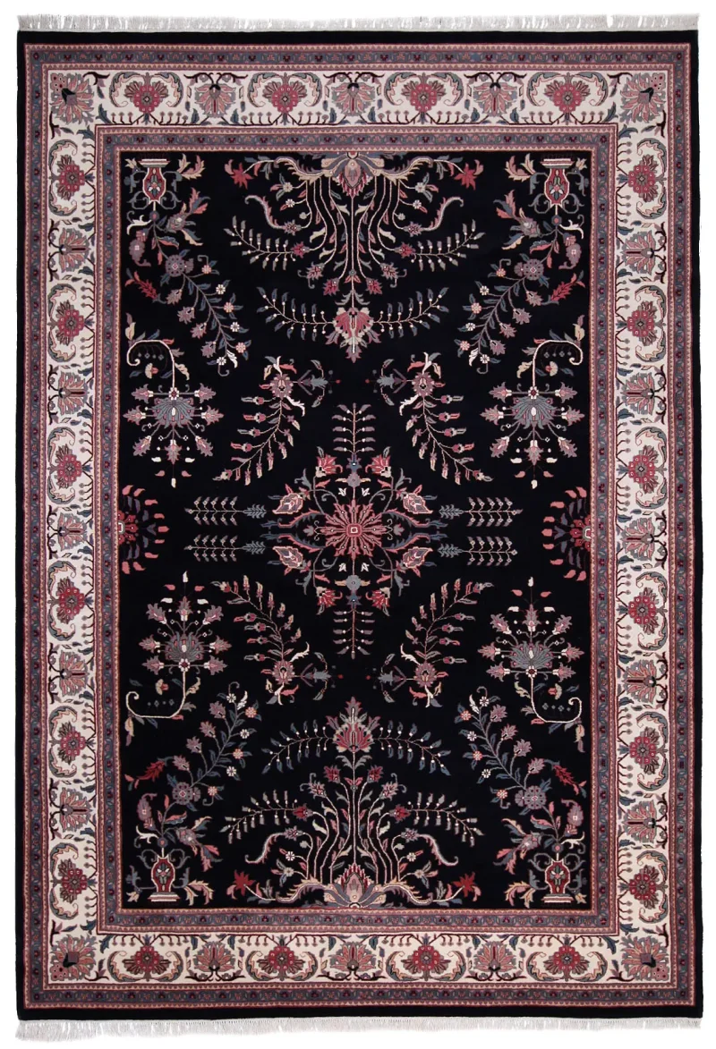 Indian Wool Sarouk Ivory  -  8' 11'' x  12' 8''