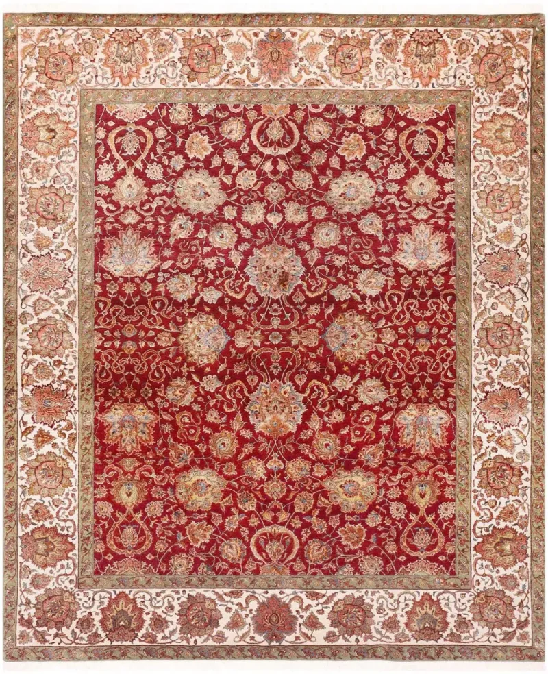 Indian Wool & Silk Agra Ivory  -  8' 2'' x  10' 5''