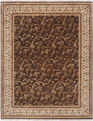 Indian Wool & Silk Mahal Silver - 8' x 10' 1''