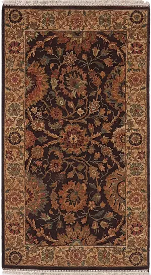 Indian Wool Sultanabad Brown - 3' x 5' 4''
