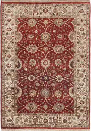 Indian Wool Sultanabad Rust - 4' x 5' 8''
