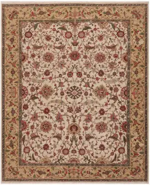 Indian Wool Sultanabad Ivory - 9' x 12'