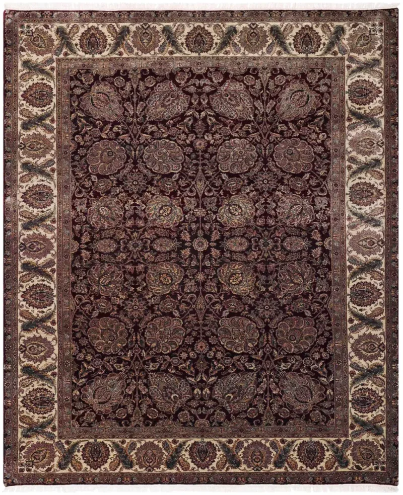 Indian Wool Tabriz Maroon  -  9' 4'' x  12' 4''