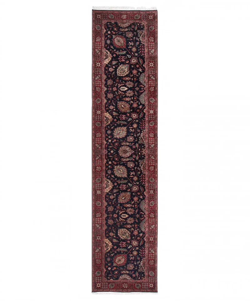 Indian Wool Tabriz Navy  -  2' 9'' x  11' 8''