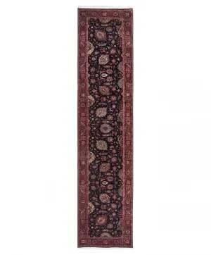 Indian Wool Tabriz Navy - 2' 9'' x 11' 8''