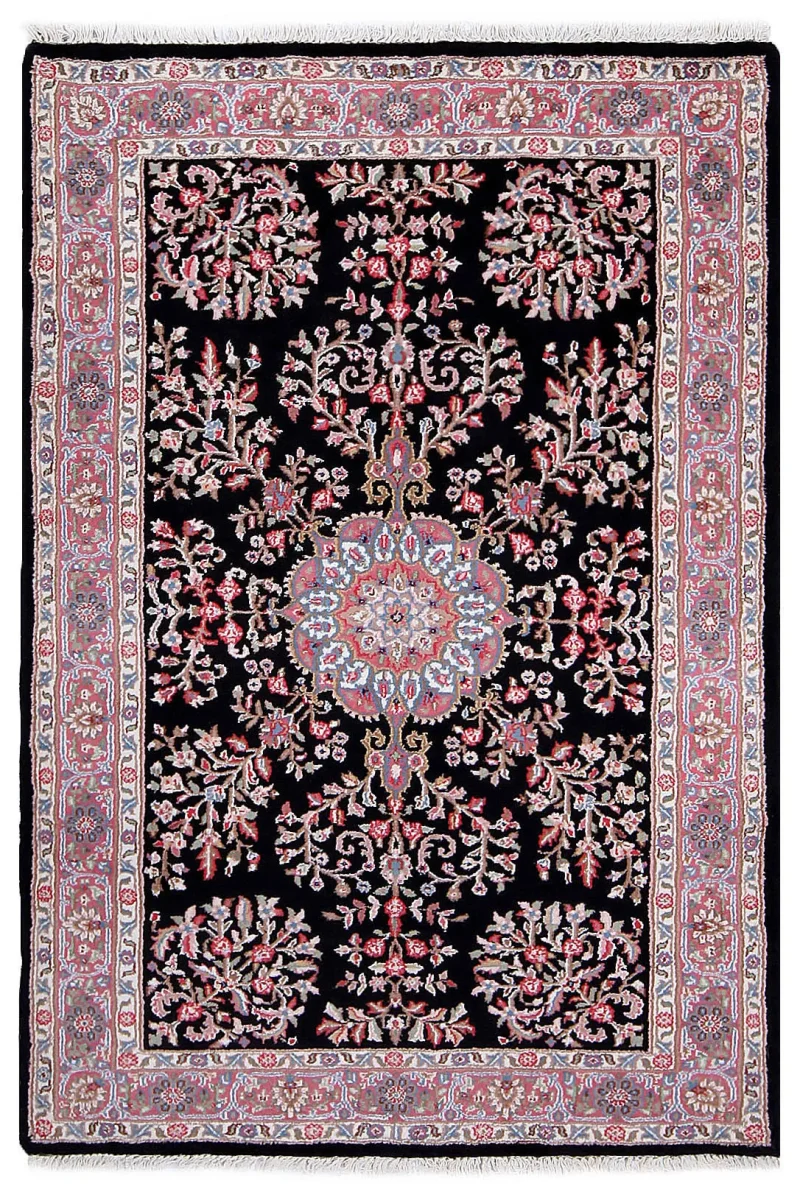 Indian Wool Tabriz Rose  -  4' 1'' x  6' 