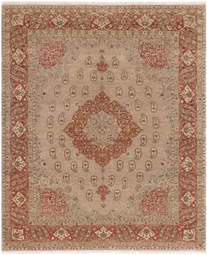 Indian Wool Tabriz Gold/Rust - 8' 1'' x 10' 1''