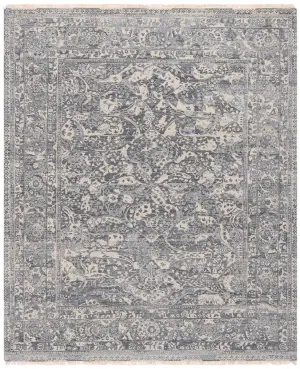 Indian Wool Tabriz Grey - 8' x 9' 10''