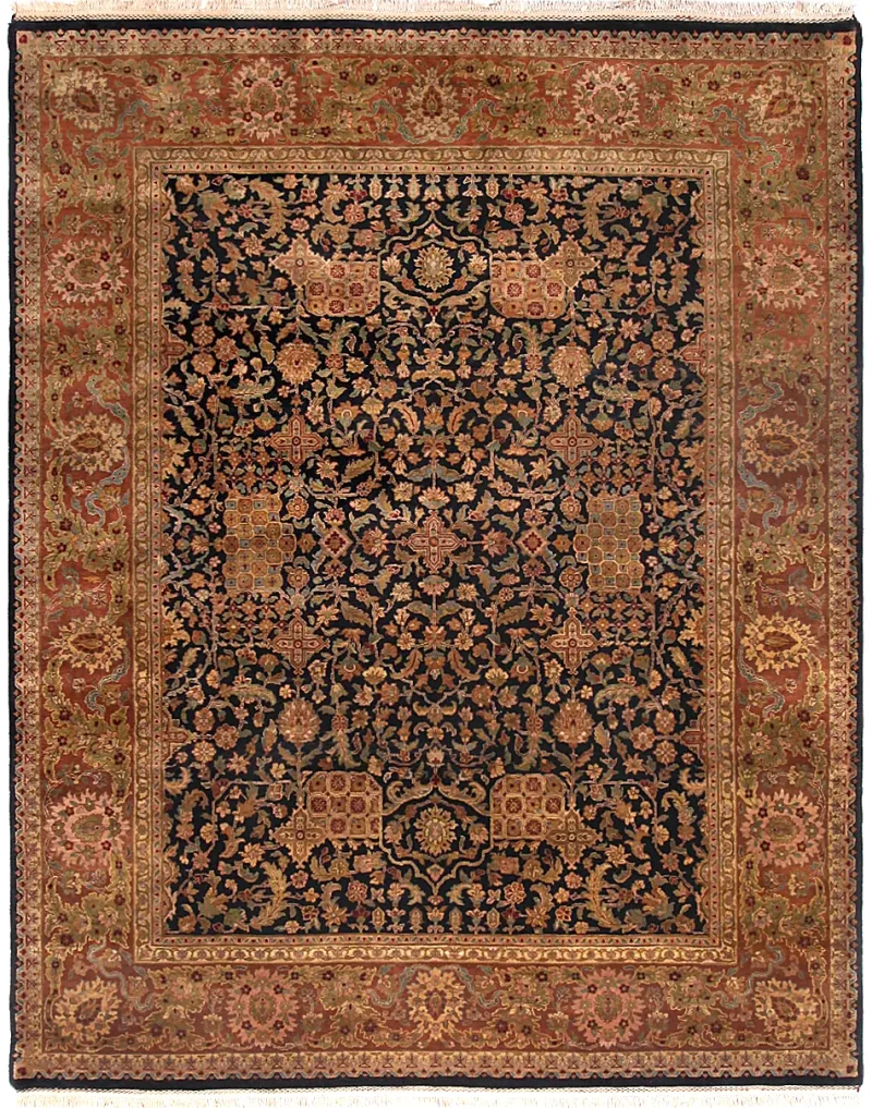 Indian Wool Tabriz Rust  -  8' 1'' x  10' 4''