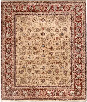 Indian Wool Tabriz Rust - 8' 1'' x 9' 5''