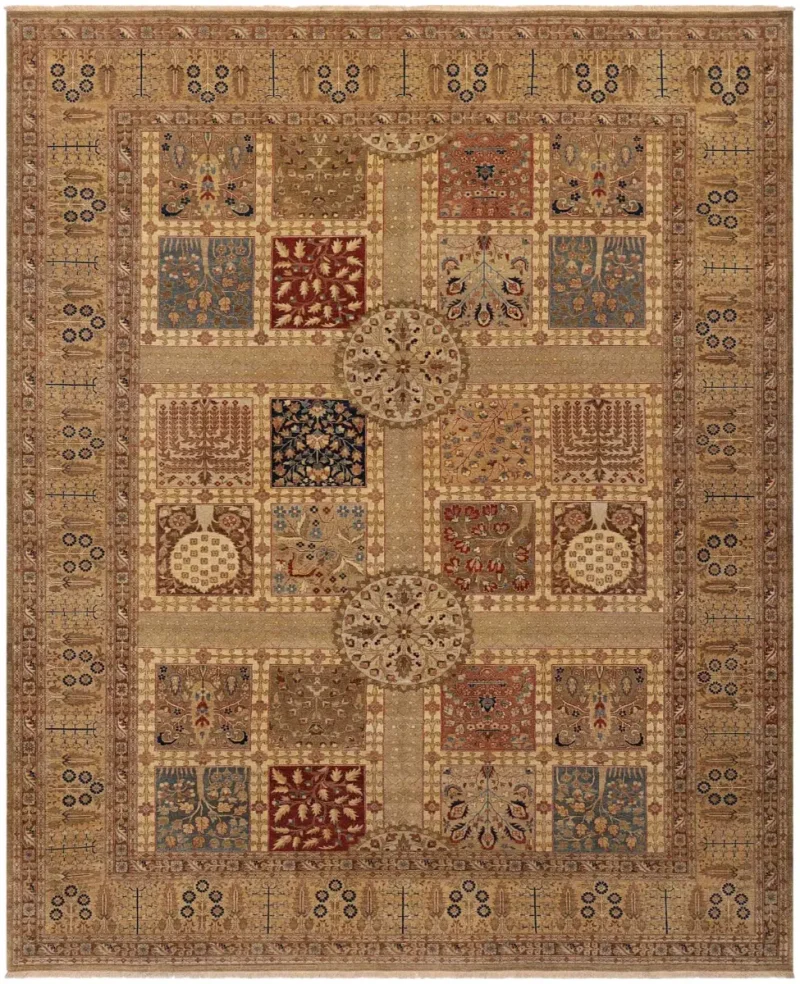 Indian Wool Tabriz Beige/Gold  -  9' 1'' x  12' 8''