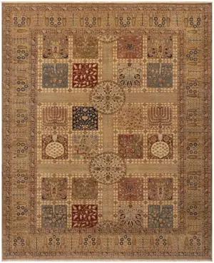 Indian Wool Tabriz Beige/Gold - 9' 1'' x 12' 8''