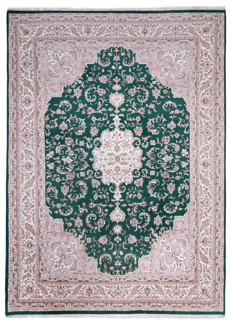 Indian Wool Tabriz Ivory  -  8' 6'' x  11' 9''