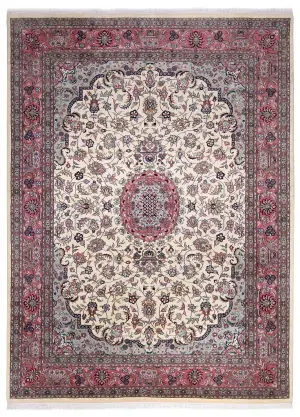 Indian Wool Tabriz Rose - 9' 1'' x 12' 2''