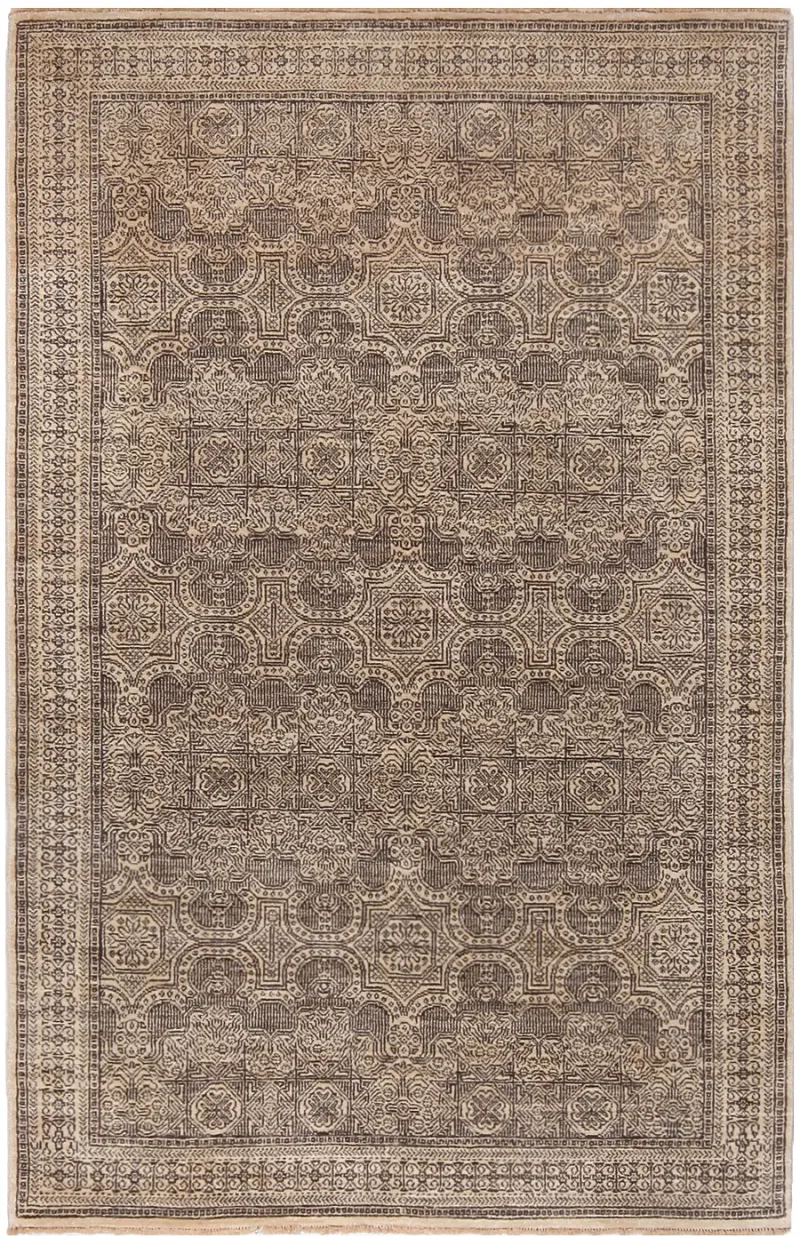 Indian Wool Transitional Beige  -  3' 11'' x  6' 