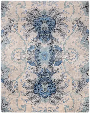 Indian Wool Transitional Beige - 7' 8'' x 9' 8''