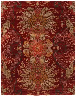 Indian Wool Transitional Green - 7' 7'' x 9' 7''