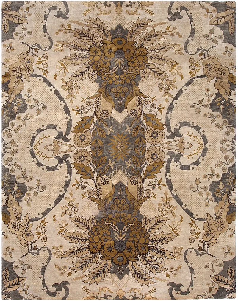 Indian Wool Transitional Grey  -  7' 1'' x  10' 