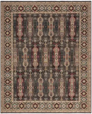 Indian Wool Transitional Black/Gold - 9' 2'' x 12' 1''