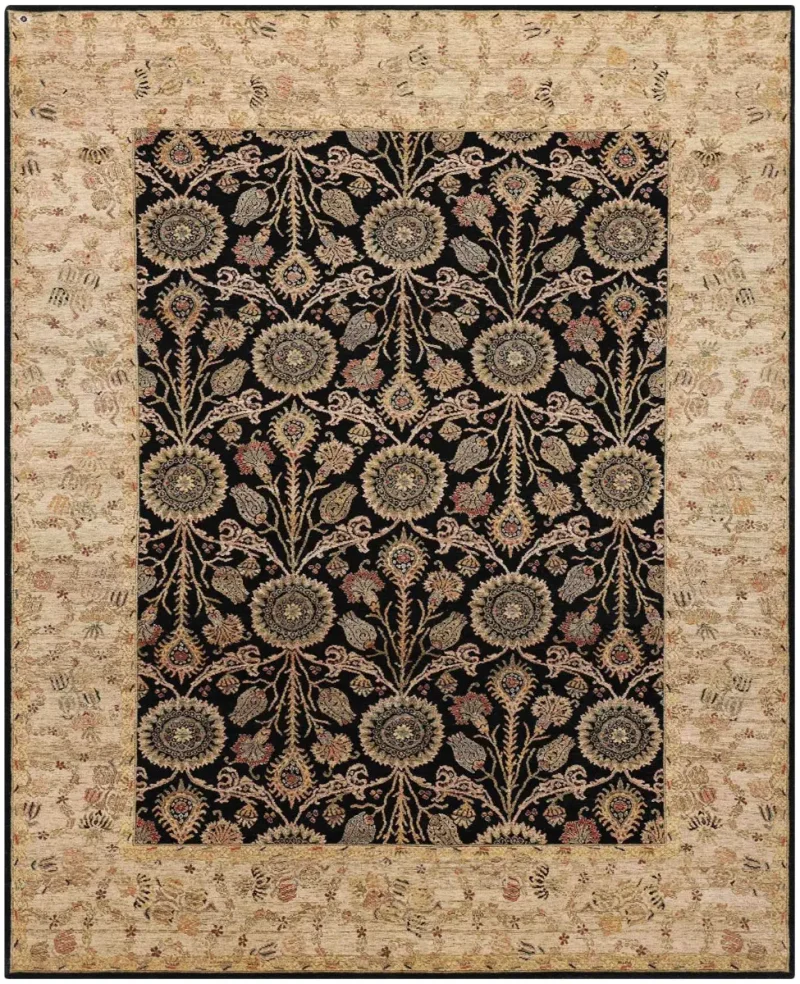 Jana Arts Crafts Black/Gold  -  8' 10'' x  12' 