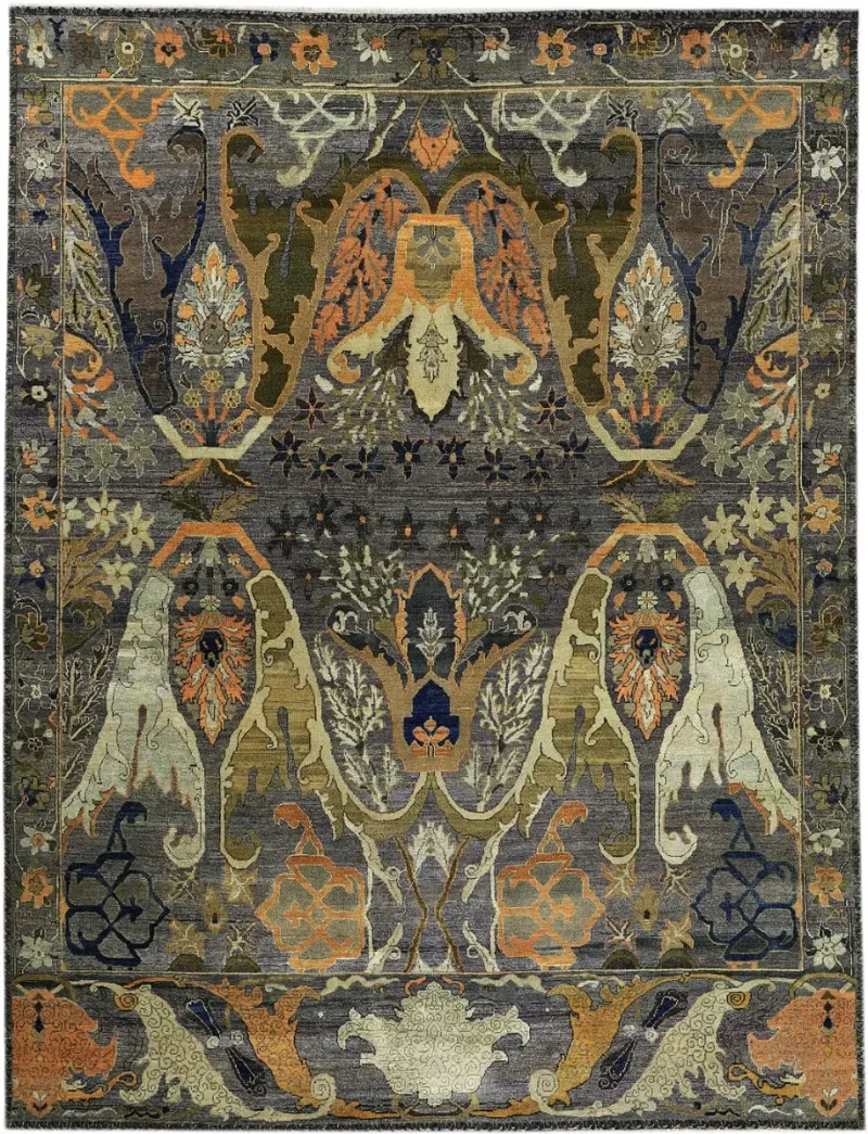 Kervan KRVN-01 Grey/Multi  -  8' 10'' x  11' 10''