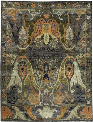Kervan KRVN-01 Grey/Multi - 8' 10'' x 11' 10''