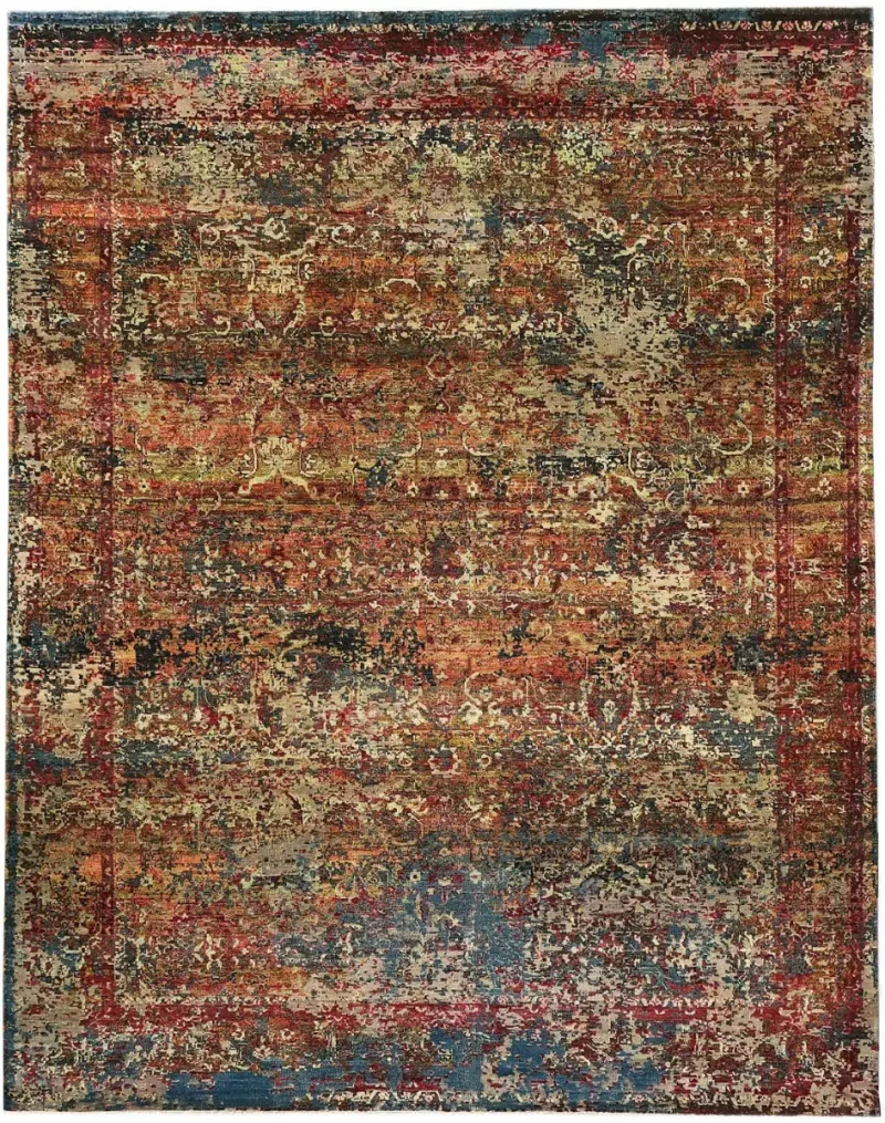 Kervan KRVN-02 Rust/Multi  -  8' 11'' x  11' 8''