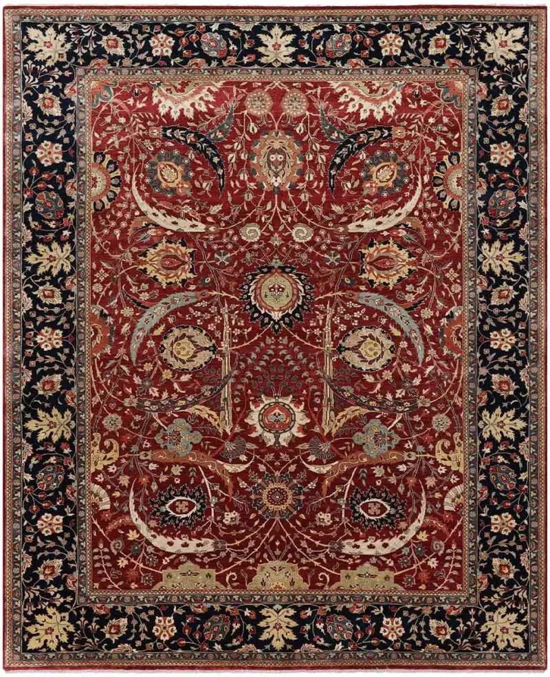Khanna 1112 Red/Black  -  9'  x  12' 