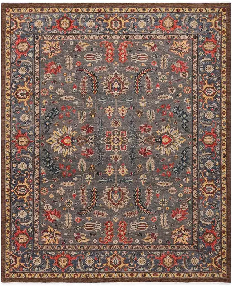 Mashad MSD 02 Grey/Blue  -  9'  x  12' 