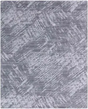 One of a Kind Brushstroke Pattern Charcoal/Silver - 7' 11'' x 9' 10''