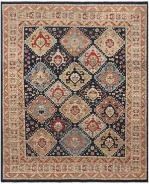 One of a Kind Caucasian Navy/Multi - 8' x 10' 2''