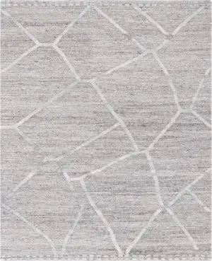 One of a Kind Geometric Lattice Medium Grey - 7' 10'' x 9' 8''