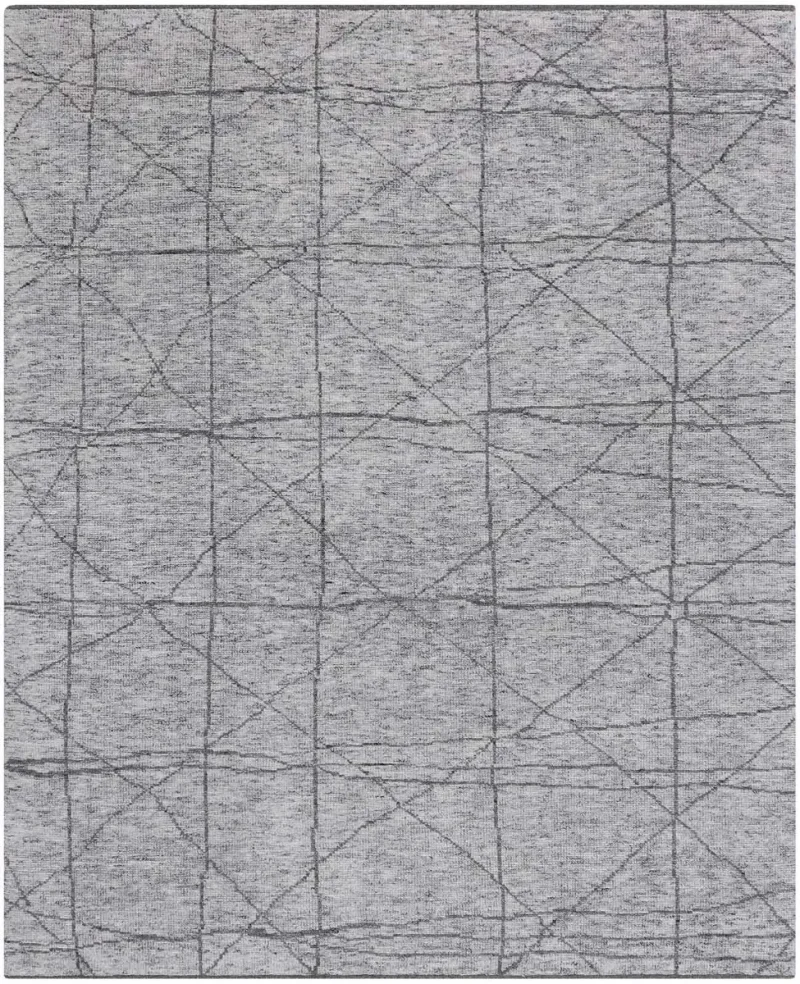 One of a Kind Modern Geometric Slate/Grey  -  7' 9'' x  9' 9''
