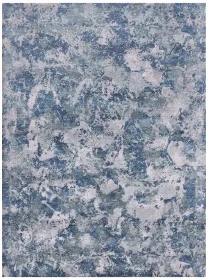 One of a Kind Modern Blue/Silver - 9' x 12'