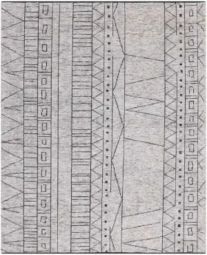 One of a Kind Modern Tribal Natural/Ash - 7' 9'' x 9' 8''