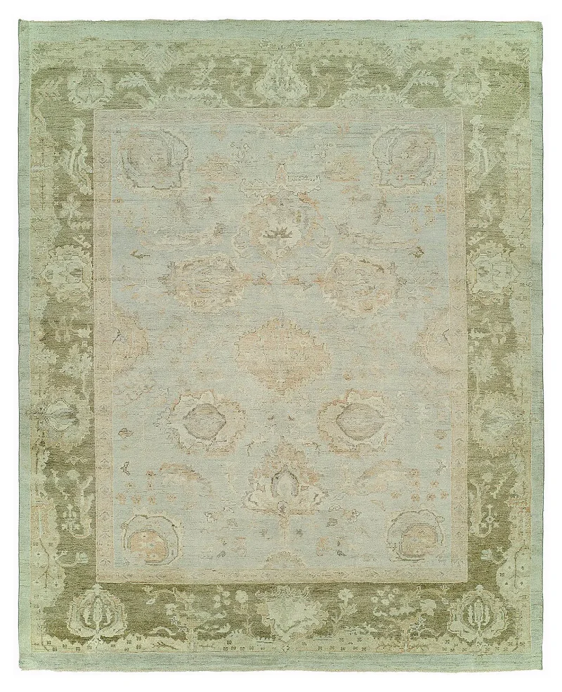 One of a Kind Oushak Sky Blue  -  4'  x  5' 11''