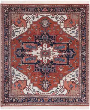 One of a Kind Serapi Red/Navy - 8' x 10'