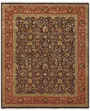 One of a Kind Traditional Brown/Red - 8' x 10'