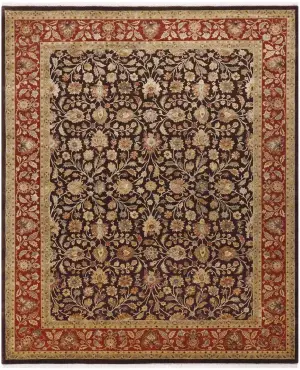 One of a Kind Traditional Brown/Red - 9' x 12'