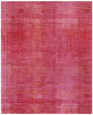 One of a Kind Velvet Pink/Velvet Red - 8' x 10'